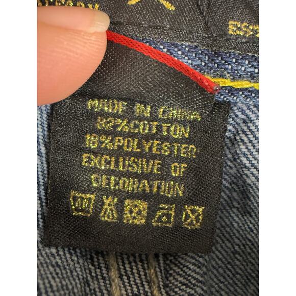 Phat Classics Phat Farm Wide Leg‎ Embroidered Y2K Vintage Denim Jeans Mens 38x34 - Picture 11 of 13